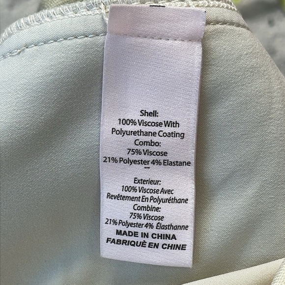 New Cinq a Sept Giles Faux Leather Cargo Jogger Pants Dune Beige Cream Sz M - Picture 11 of 16